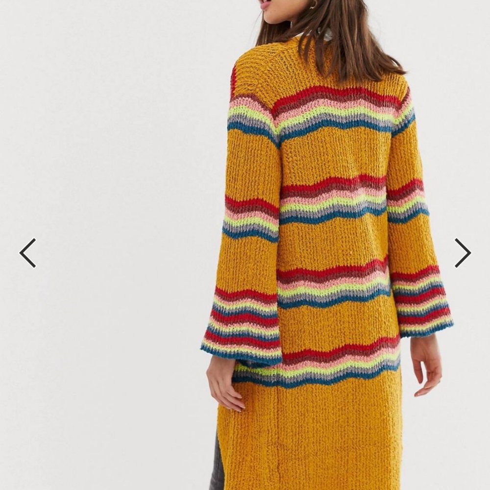 Free People long striped cardigan